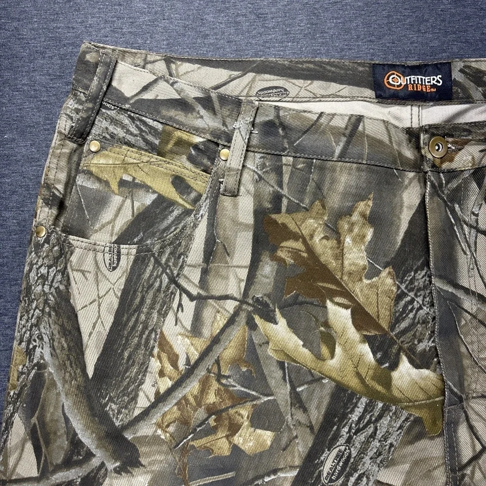 Outfitters Ridge Pants Mens 44x32 RealTree Hardwoods‎ Camo Double Knee Hunting
